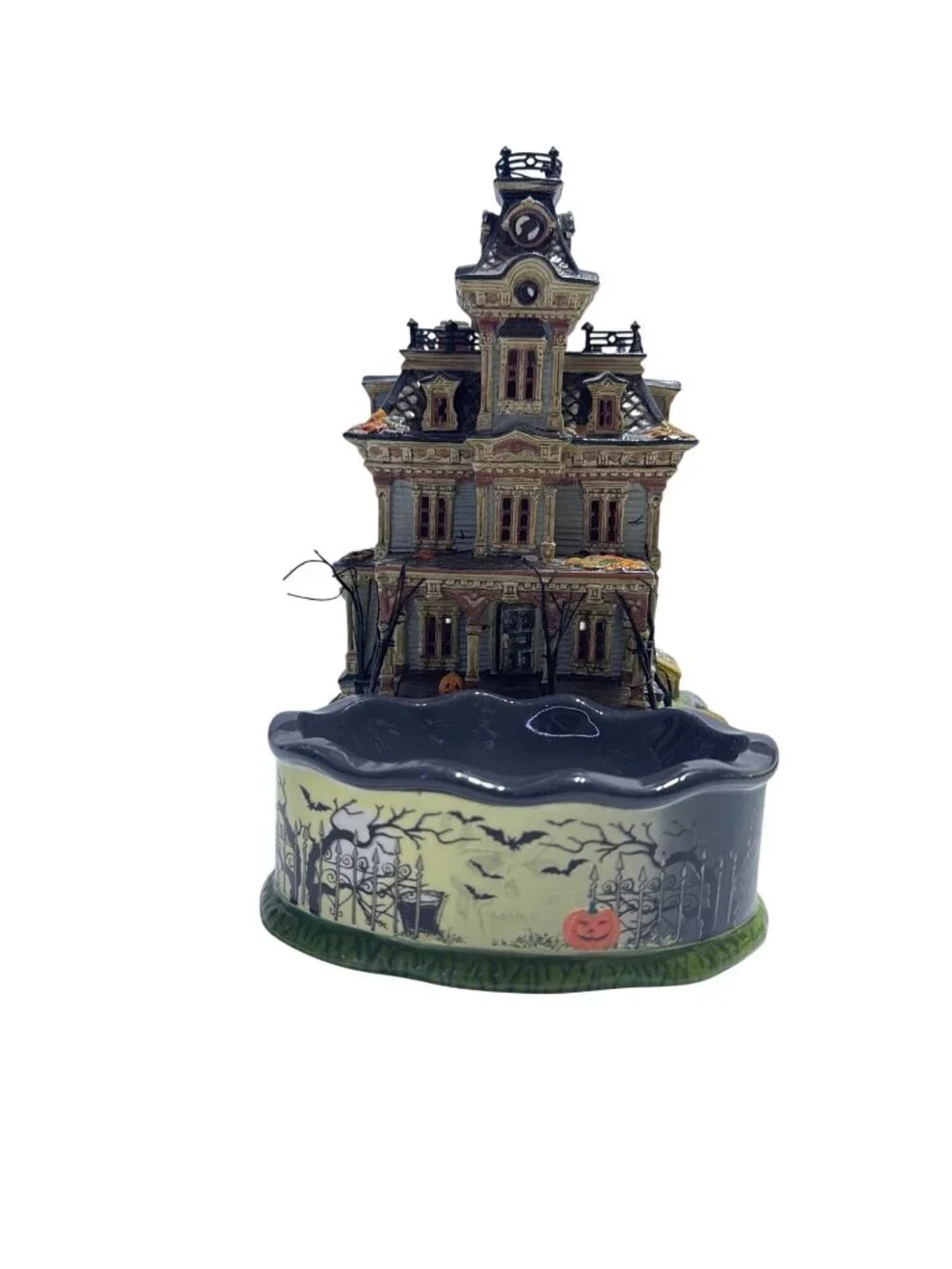 Department 56 Halloween Tricks Or Treats Haunted House Candy Bowl Collectible De